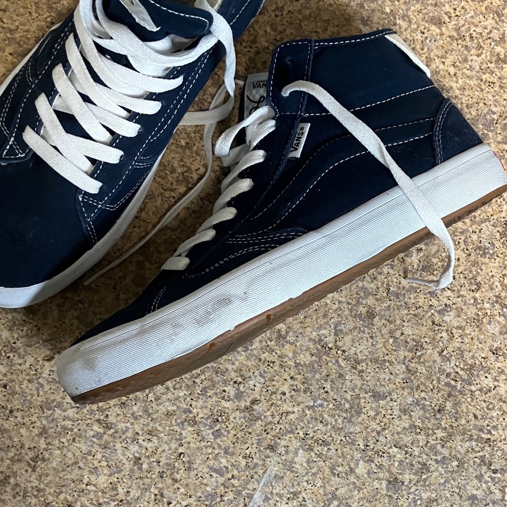 Vans Men's Navy High-Top Sneakers - Picture 5 of 9
